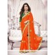 Intricate Orange Designer Saree