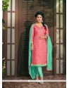 Latest Resham Work Chanderi Cotton Churidar Designer Suit