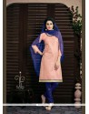 Intriguing Chanderi Cotton Resham Work Churidar Designer Suit