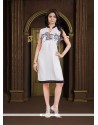 Topnotch Fancy Fabric Embroidered Work Party Wear Kurti