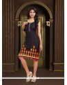 Bedazzling Black Embroidered Work Party Wear Kurti
