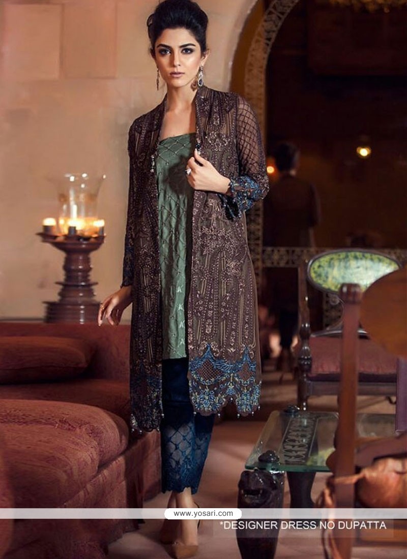 Mystic Embroidered Work Georgette Designer Salwar Suit