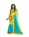 Angelic Faux Crepe Embroidered Work Classic Designer Saree