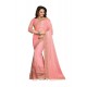 Beguiling Faux Chiffon Pink Classic Designer Saree