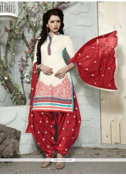 Mystic Off White Trendy Punjabi patiala Suits