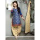 Especial Navy Blue Cotton Trendy Punjabi patiala Suits