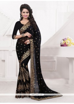 Royal Black Classic Designer Saree