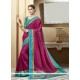 Fine Silk Magenta Printed Saree