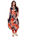 Spellbinding Embroidered Work Multi Colour Cotton Party Wear Kurti