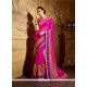 Charming Fancy Fabric Hot Pink Classic Designer Saree