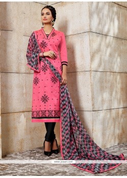 Aristocratic Pink Churidar Designer Suit
