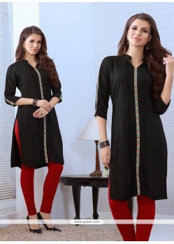 Energetic Embroidered Work Rayon Party Wear Kurti
