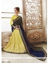 Attractive Yellow Designer Saree