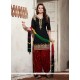 Striking Embroidered Work Black Cotton Punjabi Salwar Suit