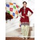 Genius Red Cotton Punjabi Salwar Suit