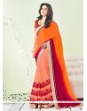 Eye-catchy Embroidered Work Georgette Classic Saree