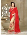 Exceptional Georgette Patch Border Work Classic Saree