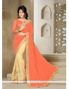 Groovy Georgette Embroidered Work Classic Saree