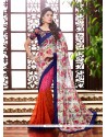 Charming Georgette Patch Border Work Printed Saree