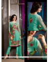 Sterling Embroidered Work Sea Green Pant Style Suit
