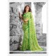 Princely Georgette Green Print Work Casual Saree
