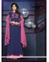 Baronial Blue Embroidery Anarkali Suit