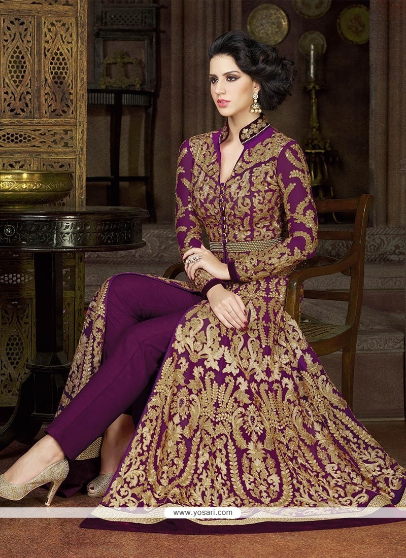 Buy Prominent Purple Pant Style Suit Online : USA