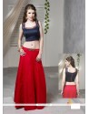 Intrinsic Raw Silk Red Designer Lehenga Choli