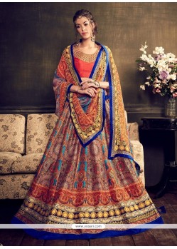 Princely Banglori Silk Multi Colour A Line Lehenga Choli