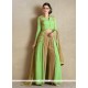 Aesthetic Embroidered Work Georgette Green Designer Palazzo Salwar Suit
