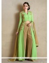 Aesthetic Embroidered Work Georgette Green Designer Palazzo Salwar Suit