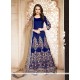 Lovable Banglori Silk Blue Resham Work Designer Floor Length Suit
