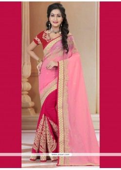 Phenomenal Hot Pink Designer Traditional Sarees