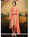 Jazzy Embroidered Work Rose Pink Churidar Designer Suit
