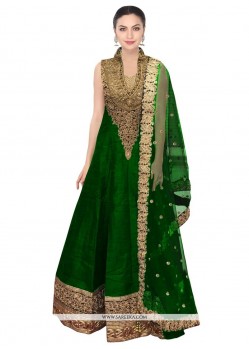 Bedazzling Green Floor Length Anarkali Salwar Suit
