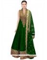 Bedazzling Green Floor Length Anarkali Salwar Suit
