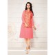 Floral Pink Embroidered Work Party Wear Kurti