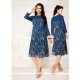 Fashionable Embroidered Work Blue Georgette Party Wear Kurti
