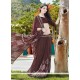 Bedazzling Georgette Patch Border Work Printed Saree