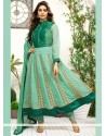 Green Art Silk Anarkali Salwar Suit