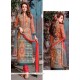 Affectionate Print Work Churidar Designer Suit