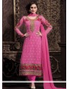 Angelic Pink Georgette Churidar Suit