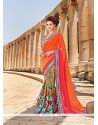 Pleasance Faux Chiffon Multi Colour Printed Saree