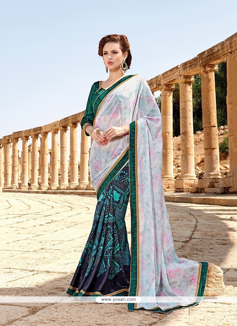 Modern Multi Colour Fancy Fabric Printed Saree
