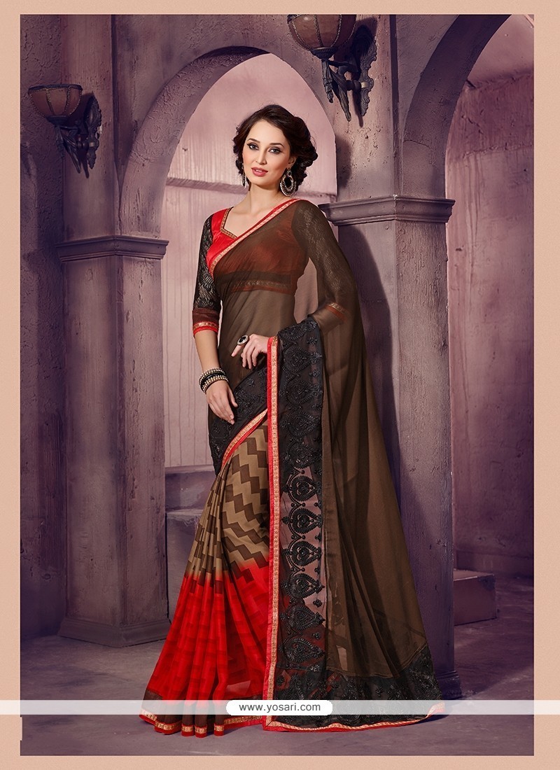 Beautiful Multi Colour Printed Saree