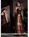 Innovative Brown Silk Designer Lehenga Choli