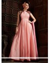 Modish Silk Pink Designer Gown