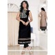 Blissful Black Lace Work Banglori Silk Designer Kurti