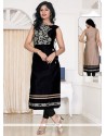 Blissful Black Lace Work Banglori Silk Designer Kurti
