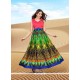 Distinctively Banglori Silk Multi Colour Print Work Designer Gown